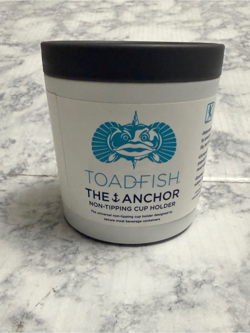 NWT Toadfish ‘The Anchor’ non-tipping cup holder - white